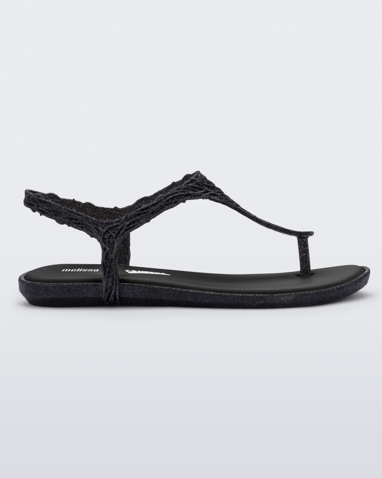 black_melissa_fashion_campana_flow_sandal.jpg Black Melissa Fashion Campana Flow Sandal - Image 1