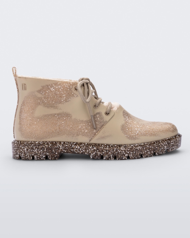 melissa_fashion_beige_fluffy_boot.jpg Melissa Fashion Beige Fluffy Boot - Image 1