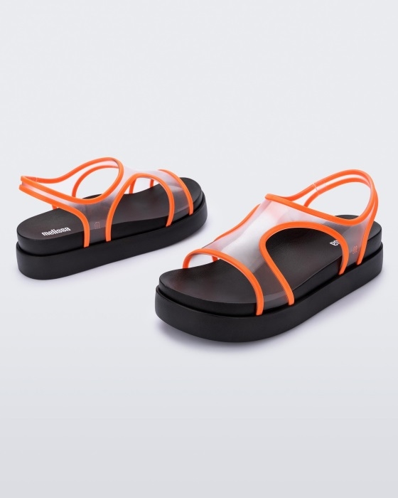 melissa_fashion_bikini_platform_sandal_black_orange.jpg Melissa Fashion Bikini Platform Sandal Black-Orange - Image 1
