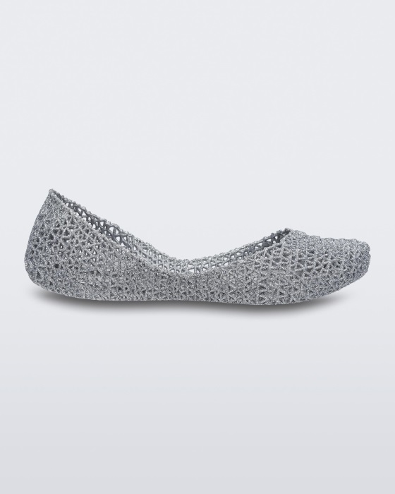 melissa_fashion_campana_papel_flat_silver.jpg Melissa Fashion Campana Papel Flat Silver - Image 1