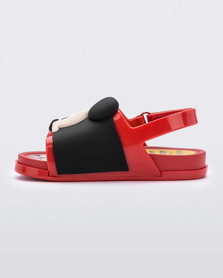 Melissa Fashion Mini Beach Slide Sandal Mickey And Friends Baby Red - Image 2