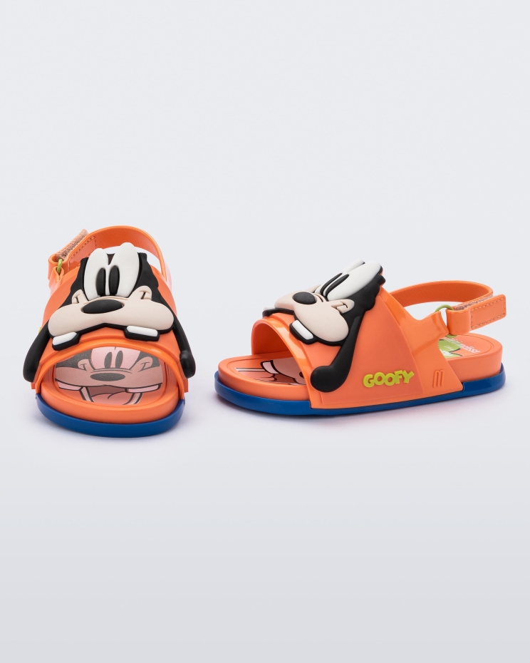 Melissa Fashion Orange Mini Beach Slide Sandal Mickey And Friends Baby - Image 4