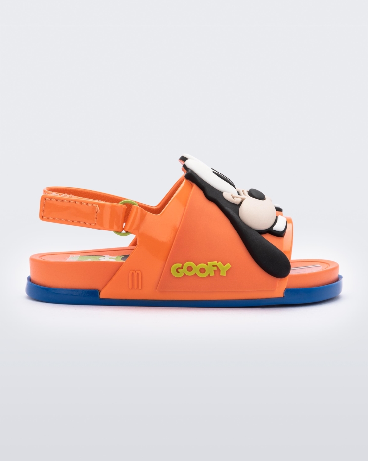 Melissa Fashion Orange Mini Beach Slide Sandal Mickey And Friends Baby - Image 1