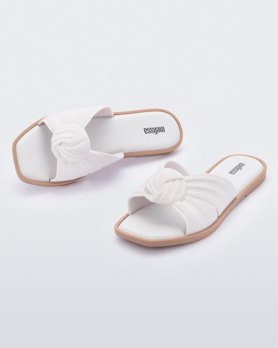 melissa_fashion_plush_slide_white.jpg Melissa Fashion Plush Slide White - Image 1