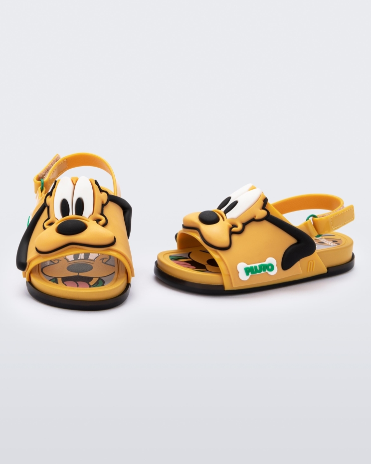 Mini Beach Slide Sandal Mickey And Friends Baby Yellow Melissa Fashion - Image 4