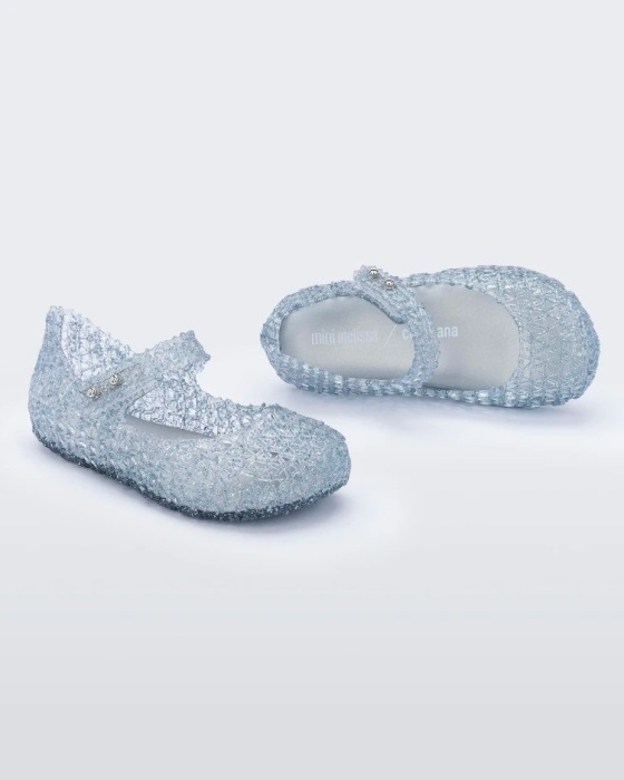 mini_melissa_fashion_campana_papel_flat_baby_glitter_clear.jpg Mini Melissa Fashion Campana Papel Flat-Baby Glitter Clear - Image 1