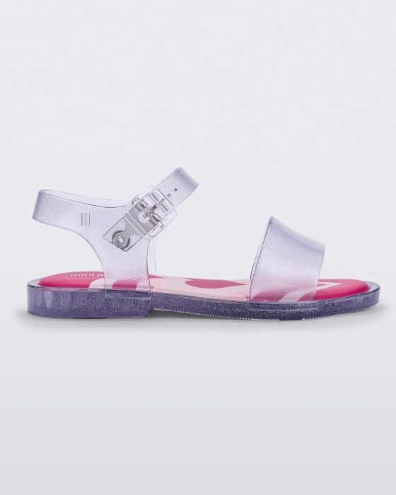 Mini Melissa Fashion Mar Jelly Pop Sandal-Youth & Kids Glitter Clear - Image 4