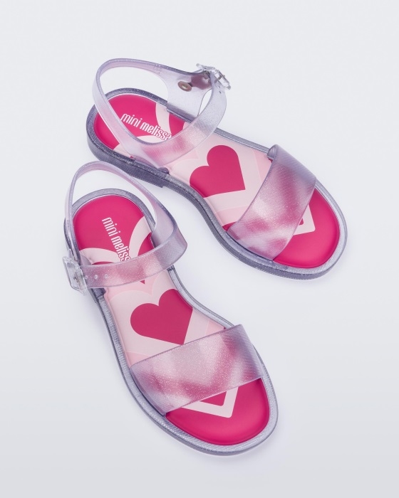 Mini Melissa Fashion Mar Jelly Pop Sandal-Youth & Kids Glitter Clear - Image 1