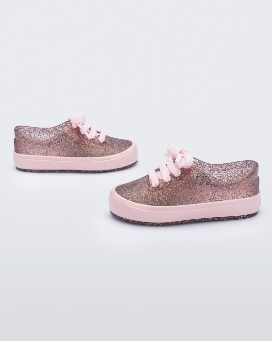 mini_melissa_fashion_street_sneaker_baby_glitter_pink.jpg Mini Melissa Fashion Street Sneaker-Baby Glitter Pink - Image 1