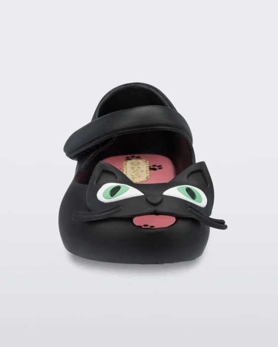 Mini Melissa Fashion Ultragirl II Cat Mary Jane Flat-Baby Black - Image 2