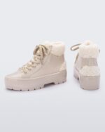 Beige Melissa Fashion Fluffy Sneaker - Image 2