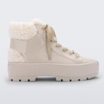 Beige Melissa Fashion Fluffy Sneaker