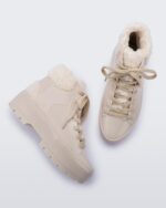 Beige Melissa Fashion Fluffy Sneaker - Image 3