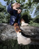 Beige Melissa Fashion Fluffy Sneaker - Image 5