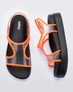 Melissa Fashion Bikini Platform Sandal Black-Orange - Image 2