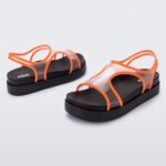 Melissa Fashion Bikini Platform Sandal Black-Orange