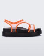 Melissa Fashion Bikini Platform Sandal Black-Orange - Image 3