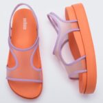 Melissa Fashion Bikini Platform Sandal Orange-Lilac