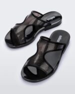 Melissa Fashion Bikini Slide Black-Glitter