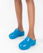 Melissa Fashion Bubble Simon Miller Clog Shiny Blue-Blue - Image 3