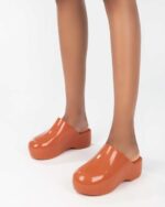 Melissa Fashion Bubble Simon Miller Clog Shiny Sepia Brown - Image 3