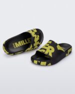 Melissa Fashion Cloud Simon Miller Slide Black-Kiwi Logo Scramble - Image 2