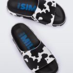 Melissa Fashion Cloud Simon Miller Slide Black-White Cow