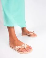 Melissa Fashion Flip Flop Slim Beige - Image 2