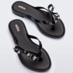 Melissa Fashion Flip Flop Slim Black