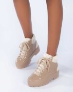 Melissa Fashion Fluffy Sneaker Beige New - Image 2