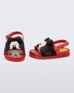 Melissa Fashion Mini Beach Slide Sandal Mickey And Friends Baby Red - Image 4