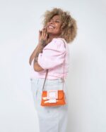 Melissa Fashion Mini Cross Bag Buckle Up Viktor & Rolf Orange-Pink - Image 3