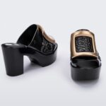 Melissa Fashion Mule Buckle Up Viktor & Rolf Black-Gold