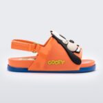 Melissa Fashion Orange Mini Beach Slide Sandal Mickey And Friends Baby