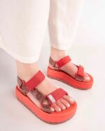 Melissa Fashion Papete Platform Rider Sandal Red - Image 3