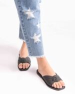 Melissa Fashion Plush Slide Black - Image 3