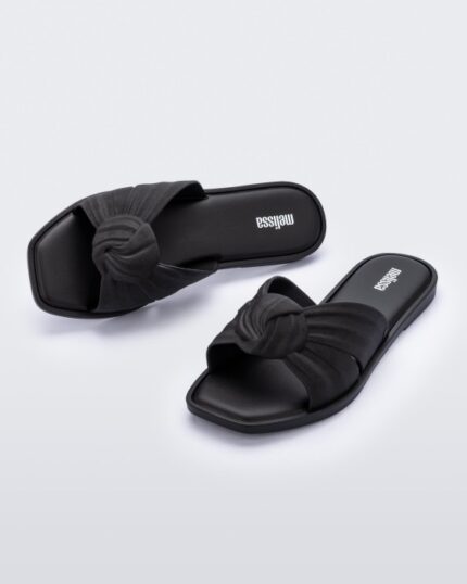 Melissa Fashion Plush Slide Black