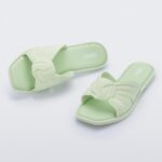 Melissa Fashion Plush Slide Green