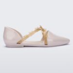 Melissa Fashion Pointy Stripe Fly Beige