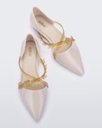 Melissa Fashion Pointy Stripe Fly Beige - Image 4