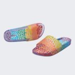 Melissa Fashion Rainbow Beach Slide Clear-Orange