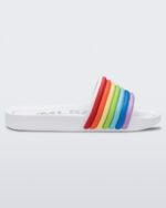Melissa Fashion Rainbow Beach Slide White Rainbow - Image 3