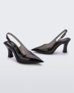 Melissa Fashion Slingback Heel Larroude Black Transparent - Image 2