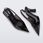 Melissa Fashion Slingback Heel Larroude Black Transparent