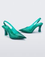 Melissa Fashion Slingback Heel Larroude Green - Image 2