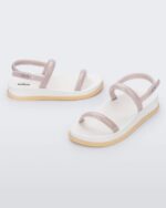 Melissa Fashion Soft Wave Sandal Beige-White-Yellow - Image 2