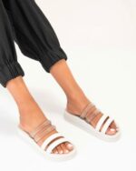 Melissa Fashion Soft Wave Slide White-Clear - Image 3