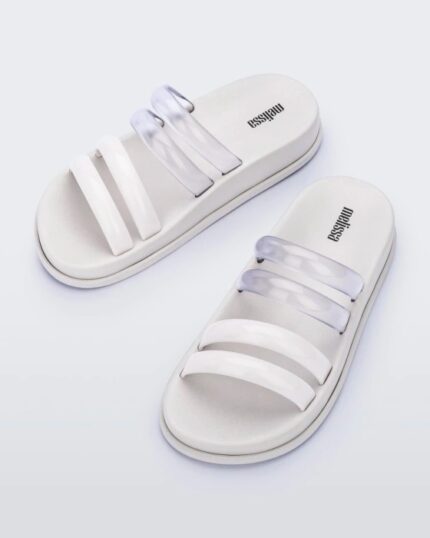 Melissa Fashion Soft Wave Slide White-Clear