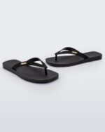 Melissa Fashion Sun Long Beach Flip Flop Black - Image 2