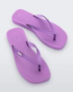 Melissa Fashion Sun Long Beach Flip Flop Lilac-Clear Lilac - Image 2
